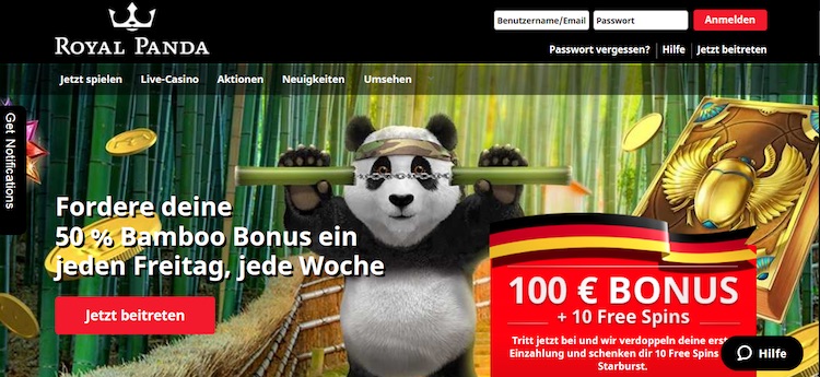 Royal Panda Casino Startseite